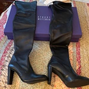 Stuart  Weitzman never worn Highland over the knee heeled boot in black 9.5